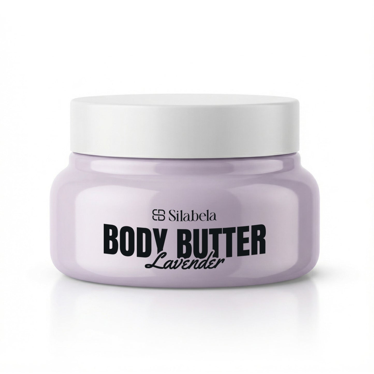 Jar of Silabela Lavender Body Butter on a white background